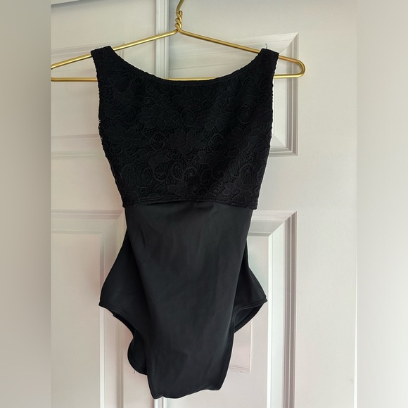 Class In Black Lace Leotard - Picture 3 of 5